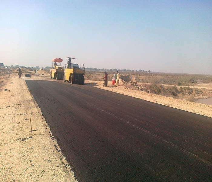 Road construction works